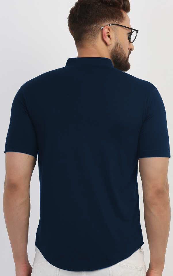 Cotton Solid Half Sleeves Polo Neck Men’s Shirt – Classic Comfort, Everyday Style