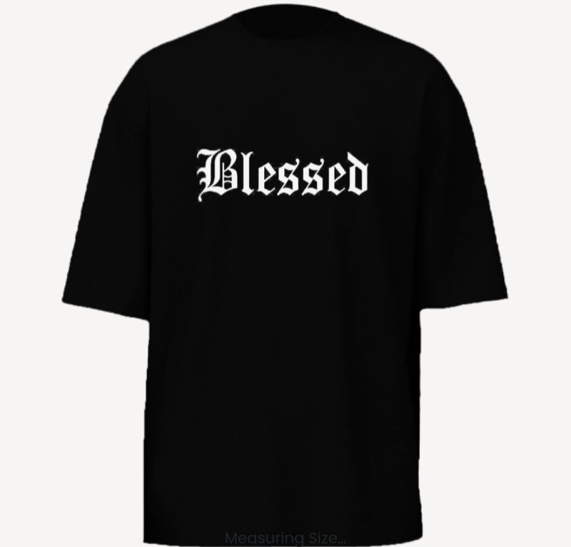 Blessed Oversized Black T-Shirt – Streetwear Graphic Edition
