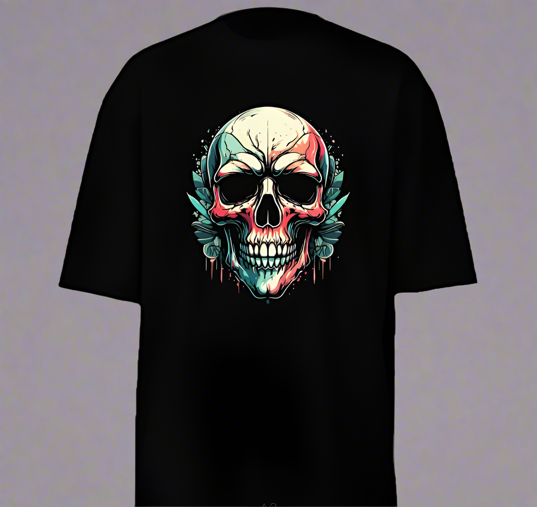Skull & Roses Graphic T-Shirt – “Time To Bloom” Streetwear Tee 🌹💀