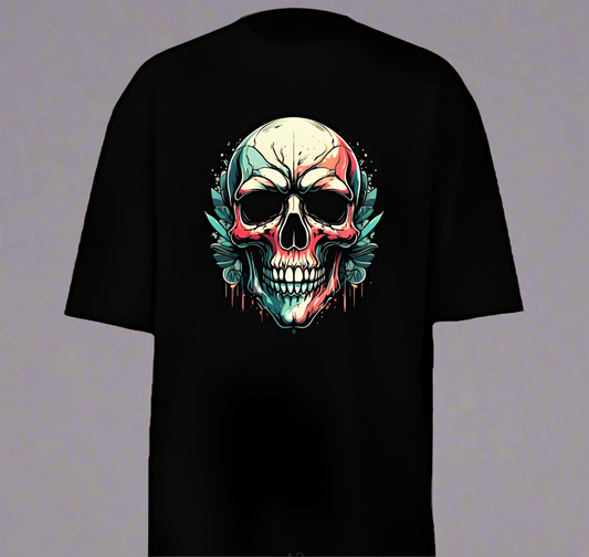 Skull & Roses Graphic T-Shirt – “Time To Bloom” Streetwear Tee 🌹💀